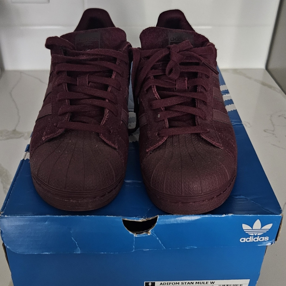 Adidas Men's Deep Burgundy Sneakers